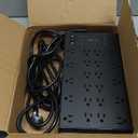 Surge Protector Power Strip, 6.5FT Long Flat Plug Extension Cord with 22 AC Outlets (1875W/15A), 6USBs (3 USB-C Ports), 2100J Surge Protection, Wall Mountable for Gaming, Office, Home, Black