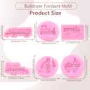 Bulldozer Silicone Molds Excavator Fondant Mold Crane Construction Truck Mold For Cake Decorating Cupcake Topper Chocolate Gum Paste Polymer Clay Set Of 6