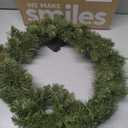 JOYIN 24'' Pre-Lit Christmas Wreath with Warm Lights, Large Lighted Christmas Wreaths for Front Door, Windows, Living Room, Xmas Indoor & Outdoor Holiday Decorations, Battery Operated