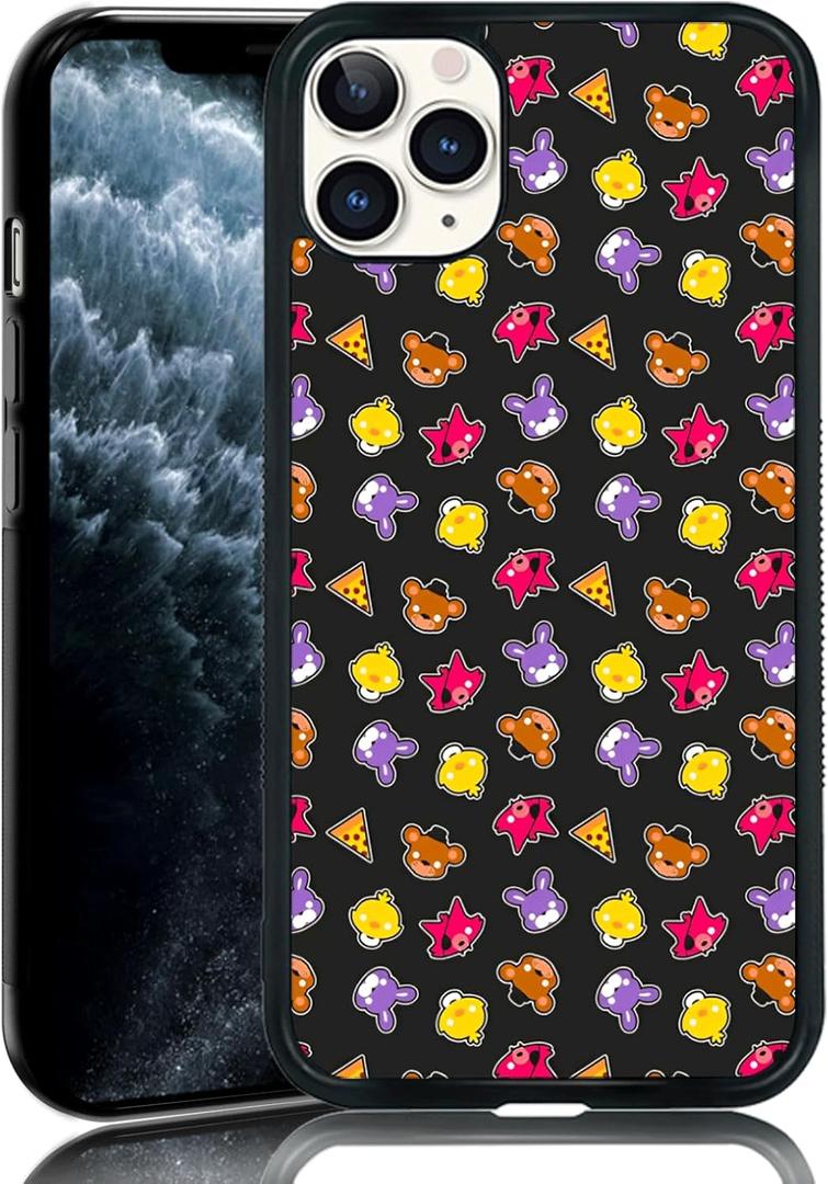 Cute Cartoon Bear and Foxy Phone Case Fit for iPhone 11 Pro, TPU Shockproof Protective iPhone Case FNAF Five Nights Phone Cover Gift for Boy Girl Men Women