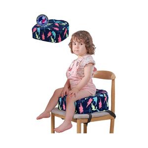 Babelio Ergo-Designed Booster Seat for Kitchen Chair, Promote Proper Upright Posture, Toddler Booster Seat for Dining Table, Removable & Washable Cover, Blue Dinosaur
