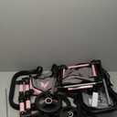Bayer: Xeo Twin Pram - Butterfly Grey & Pink - Matching Handbag, Adjustable Handle, for Dolls Up to 20"
