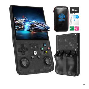 R36MAX Retro Handheld Game Console, 4.0 Inch 720x720 IPS Screen, Built-in 18000+ Classic Game,4000mAh Battery Portable Retro Gaming Console (T-Black, 64GB)