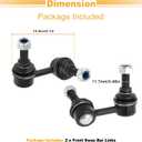 No.K80470/K80471 2pcs Front Sway Bar Links Stabilizer Link Kit Bushings Set for Nissan X-Terra Pathfinder Frontier 2005-2019 for Suzuki Equator 2009-2012 Suspension Kit