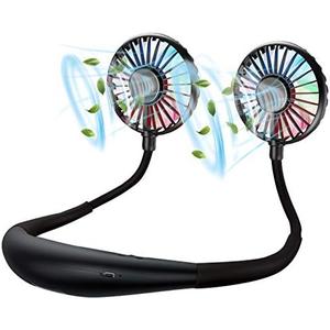 YALTOON Neck Fan - 2600mAh Battery Operated Hands Free Fan, Portable Hang Around Neck Fans for Fishing, Camping, Hiking, Working, USB Powered, Over 12 Hours Cooling