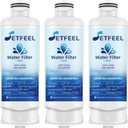 HAF-QIN Refrigerator Water Filter for Samsung HAF-QIN/EXP, Carbon Block Filtration, DA97-17376B Rs27t5200sr hafqin Rs22t5201sr Rf27t5241sr Rf29a9671sr, Bespoke Water Filter 3 PacK SETFEEL