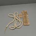 Dahey Art Display for Kids Artwork Wall Decor Boho Wooden Beads Garland Frame Holder with 34 Clips for Hanging Kids Art Work Picture Photo Cards Display, Bedroom Living Room Homeschool Decor