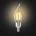 Feit Electric Smart LED Candle Wifi Bulb, Works with Alexa or Google Assistant, E12 base, No Hub, Flame Tip Filament Chandelier Light Bulb, 2700K Soft White, 3 Pack CFC40/927CA/FIL/AG/4