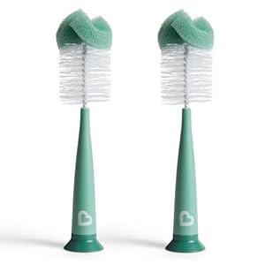 Munchkin® Sponge Bottle Brush, Modern Design, 2 Pack, Sage