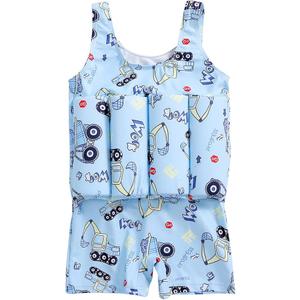Kids Float Swimsuit Buoyancy Sticks for Baby Boys Girls One Piece Floating Swim Vest Training Aid Swimwear, Toddler 4-5 Years