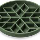 OHMO Slow Feeder Dog Bowls(Camo Green, 7.3") for Medium Small Large Breeds,Non-Slip Slow Feeder Cat Bowl with Suction Cup, Durable Food-Grade Silicone, Anti-Chocking and Anti-Bloat