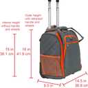 Rockland Melrose Upright Wheeled Underseater Carry-On Luggage, Charcoal, 15 inch