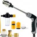 Aquosis Pressure Washer Nozzle, 360 Rotating 3 Spray Modes, Easy Install | Electric-Free Boost | Durable Rustproof Build | Multi-Connector Set | Ergonomic