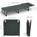 Heavy Duty Camping Cot for Adults with Mattress, 10-Leg Portable Folding Cot Bed, Extra Stable Sleeping Cot for Camping, Travel, Tent & Indoor Guest Use, 500 lbs Capacity