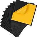 MIMAX Peel-and-Stick Baseplates 10PCS (10"x10"), Toy Building Brick Blocks Base Plates, Self Adhesive Baseplate for All Major Brands, Build On Table Wall (Black)