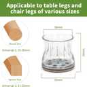24PCS Chair Leg Floor Protectors, Chair Leg Protectors for Hardwood Floors, Furniture Pads for Hardwood Floors, Chair Socks Universal L Clear Fit 1.00"-1.18"