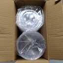 Lilymicky 50 Sets 12 oz Clear Plastic Parfait Cups with Insert & Flat lids, Disposable Yogurt Fruit Cups for Kids, for Dips and Veggies, Breakfast and Snacks