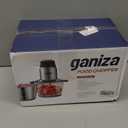 GANIZA Food Processors, Electric Food Chopper with Meat Grinder & Vegetable Chopper - 2 Bowls (8 Cup+8 Cup) with Powerful 450W Copper Motor - Includes 2 Sets of Bi-Level Blades for Fruits/Meat/Nuts (Black)