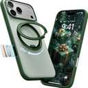 TORRAS 360 Magnetic Stand for iPhone 17 Pro Max Case, [Fit for MagSafe] [4X Military-Grade Protection] Slim Case for iPhone 17 Pro Max, 6.9", Translucent Pine Green, Ostand O3 Fitness Series