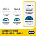 Dr. Scholl's Adjustable Compression Back Support with Massaging Gel, Breathable Fabric, Shock-Absorbing Back Brace, Built-in Gel Padding & Support (L/XL)