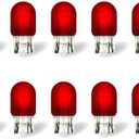 Rafeal Auto 7443 Red Light Bulb 10 Pack, T20 Automotive Brake Light Turn 7443 Miniature Bulb Mini Bulb Taillight Turn Signal Light,Replacement for Cars,Trucks,SUVs