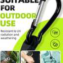 8-Pack Bungee Cords with Hooks & Carabiners - 24 Inch Bungee Rope (4 Hooks + 4 Carabiner Clips) - Heavy Duty Elastic Stretch Cords for Kayaking, Camping, Truck, Tarp, Gear Tie Down - Black