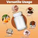 AuroTrends 2 oz Glass Bottles with Lids 16 Pack, Leak-Proof Ginger Shot Bottles with Caps (White), Ideal for Protein Powder, Juice, Samples, Whiskey(Dishwasher Safe & Refrigerator Safe Only)