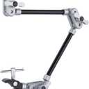 UTEBIT 22" Magic Arm w Clamp Mount, Desk Camera Mount Articulating Friction Boom w Arm 1/4" Thread Adapter, Overhead Desk Phone Mount for Video Light Webcam Microphone Action Camera Content Creators
