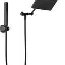 Universal Showering 1.75 GPM Single Function Modern Rain Shower Head and Hand Shower Combo with Adjustable Extension Arm and Touch-Clean Nozzles - Matte Black