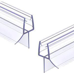 2 Pack Shower Door Bottom Seal 1/4" x 36" Glass Door Seal Strip Suitable for 1/4 Inch Glass Frameless Shower Door Seal Strip Stop Shower Leaks