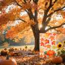 3 x Thanksgiving Garden Flag, 12x18 Inch Double Sided Thanksgiving Garden Flags for Outside Burlap Maple Leaves Pumpkin Yard Flag Porch House Banner for Harvest Autumn Holiday Outdoor Porch Lawn Decor