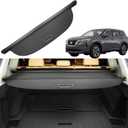 Cargo Cover for Nissan Rogue 2021 2022 2023 2024 2025 Accessories Rear Trunk Cover Rear Trunk Security Cover Shielding Shade, Black, Not for Rogue Sport