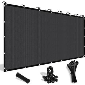 Shade&Beyond 90% Sun Shade Cloth with Grommets, 5' X 10' Pergola Shade Cover Canopy, Mesh Tarp Sun Screens for Patio, Outdoor, Garden, Backyard, Dark Gray
