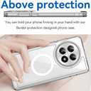 OnePlus 13 Case Clear Compatible with MagSafe, Built-in Magnetic Ring Slim Rugged Bumper Cover Shockproof (Clear)