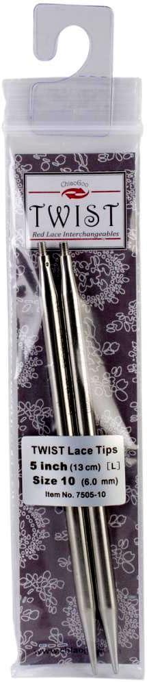 ChiaoGoo Needle Tips 5 inch (13cm) for Twist Red Lace Interchangeable Set Size US 5 (3.75mm) 7505-5