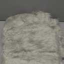 EasyJoy Ultra Soft Fluffy Rugs Faux Fur Rug Chair Cover Seat Pad Fuzzy Area Rug (Light Grey, 2x6 ft Rectangle)