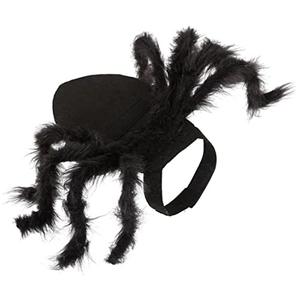 Halloween Pet Spider Costume Cosplay Horrific Furry Cat Dress Up Accessory S, Halloween Pet Spider Costume/5951 with Halloween Hat