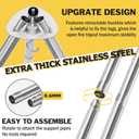 Joyfair Campfire Camping Tripod Grill Grate(17 Dia.), Heavy Duty Stainless Steel Openfire Tripod with Over Firepit Rack Camp Equipment, Adjustable Height Stand for Outdoor BBQ Cooking Grilling