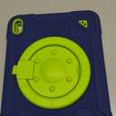 for iPad (A16) 11th Generation Case 11 Inch 2025, iPad 10th Generation case 10.9 Inch 2022, Shockproof Case with Screen Protector, 360 Rotating Stand Shoulder Strap Pencil Holder (Navy+Green)