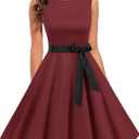 Gardenwed Women's Vintage Dress Sleeveless Cocktail 1950s Dresses Retro Tea Party Swing (XL)