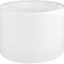 White Lamp shade, Drum Lamp Shade for Table Lamps Floor Lamp, 13" Top X 13" Bottom X 10" High White Large Line Fabric Lamp Shade, Easy Assembly Replacement Lampshade