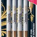 Sharpie Metallic Fine Point Permanent Marker, Gold, 4 Count