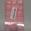 NOVO OVO French Tip Toe Nail Tips Press on, Sharp Square Pre-Designed Soft Gel False Toenail Extension, BABY PINK Pre-applied Tip Primer & Base Coat, Full Cover Acrylic for DIY x 15 Sizes 240 pcs