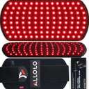 ALLOLO Red Light Therapy for Body, 16.7"*7.9" 660nm & 850nm Infrared Red Light Therapy Belt with Pulse for Back Waist, 3in1 LED Bead with Controller Timer, Gift for Women Men