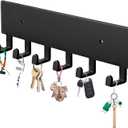 Key Holder Wall Mount with 6 Hooks - Key Rack Organizer for Entryway, Kitchen & Office, Screw-in Mounting 1 Pack 9 Inch