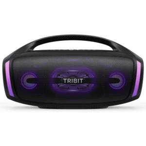 Tribit Bluetooth Speaker StormBox Blast 2, 200W Portable Wireless Speaker with Subwoofer, XBass, LED Light, Bluetooth 5.4, IP67 Waterproof, Custom EQ, 30H Playtime, TWS Pairing for Party/Outdoor