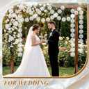 Wedding Arch Backdrop Pearl Bead Arch Decoration for Wedding Bridal Shower Engagement Baby Shower Photo Background Decoration and Decor DIY Craft(White,3.1 Inch,Plastic)