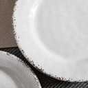 Rustic Melamine Dinner Plates, 11 inch Melamine Plates Set of 6, Large Salad/Dessert Plates, Unbreakable Colorful Serving Dishes Set for Indoor and Outdoor, Assorted Color