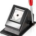 Gisafai Passport Photo Cutter 50 x 50 mm Picture Manual Square Punch Die Cutter Table Top Metal ID Pictures Cards Stamp Die Punch Tool for U. S. Office Home School Supplies