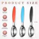 2 x Metal Ice Cream Scoops Set, 3 Pack Heavy Duty Cast Zinc Ice Cream Spoons, Ergonomic Ice Cream Scoop with Non-slip TPR Handle for Gelato, Sundae, Cookie Dough Scopper, Dishwasher Safe Kitchen Gadgets